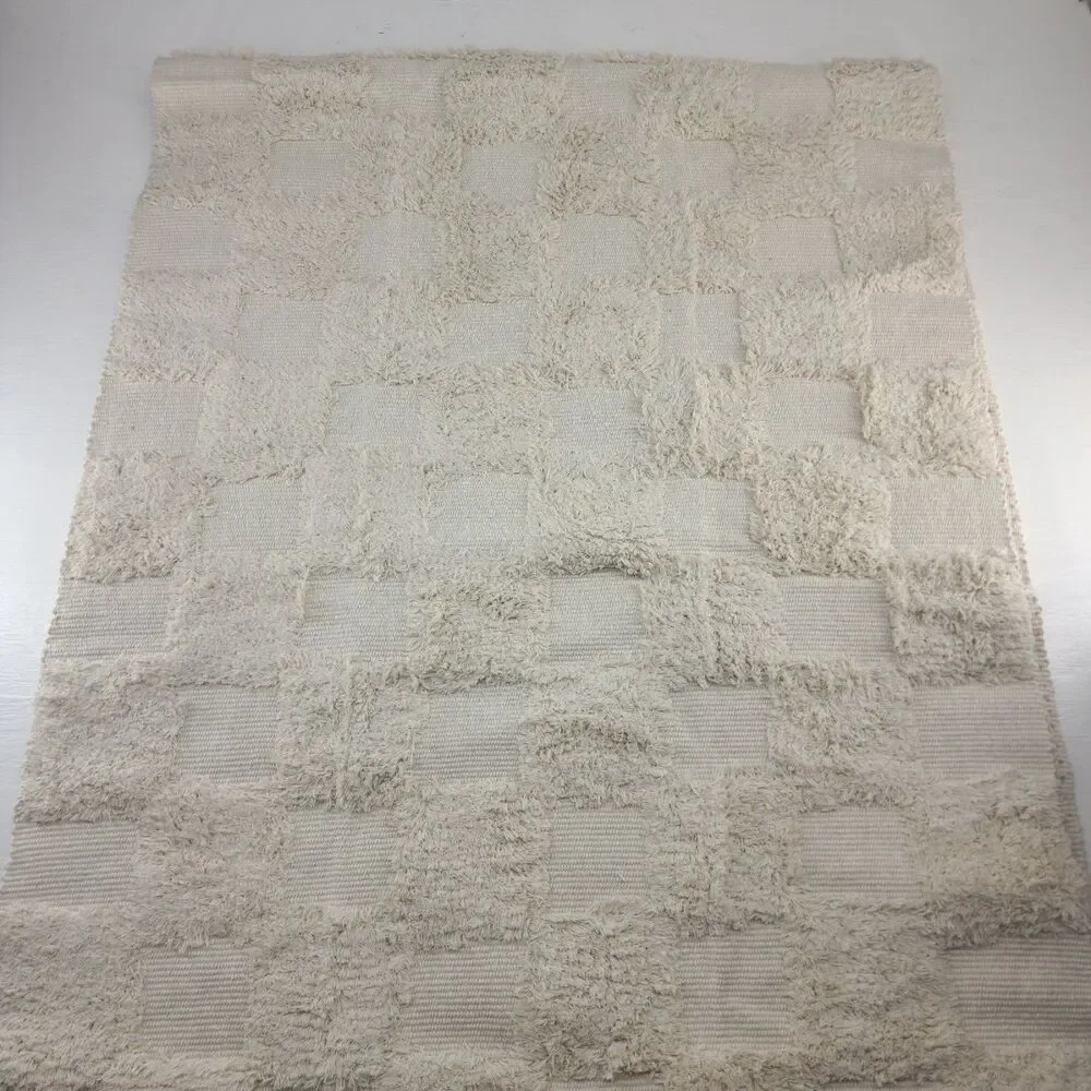 NWOT Boho Tassel Rug Large Cream 95 In x 32 In‎ Area Rug Bathroom Bedroom Entry